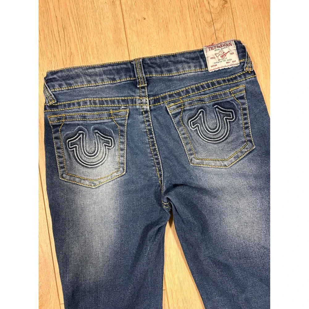 True Religion Boys‎ Geno Relaxed Slim Jeans Blue Medium Wash Size 14 Adjustable